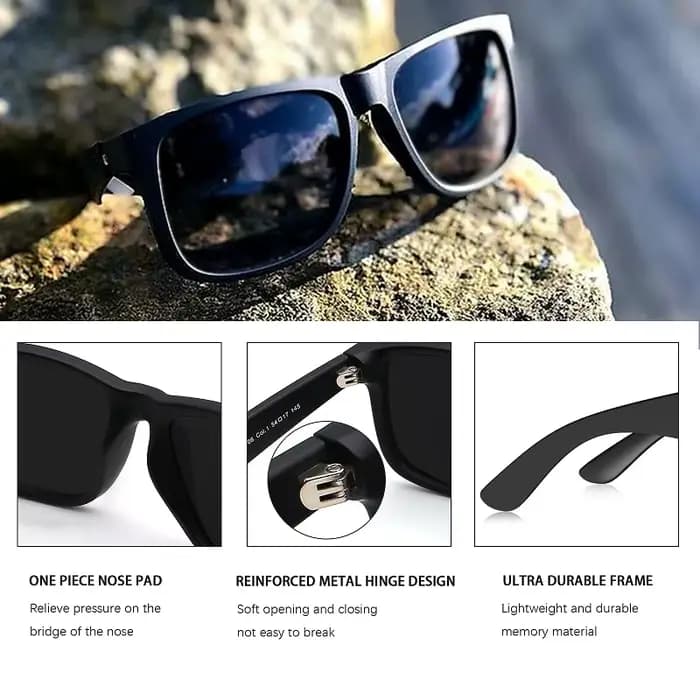 JULI Design Polarized Sunglasses For Men Women,UV400 Protection Rectangular Shades Sun Glasses ,Idea