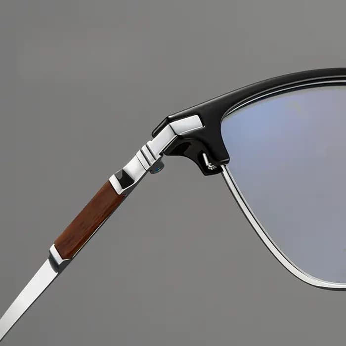 YIMARUILI mode affaires de luxe en bois TR90 lunettes rétro carré pur titane optique lunettes de Pre