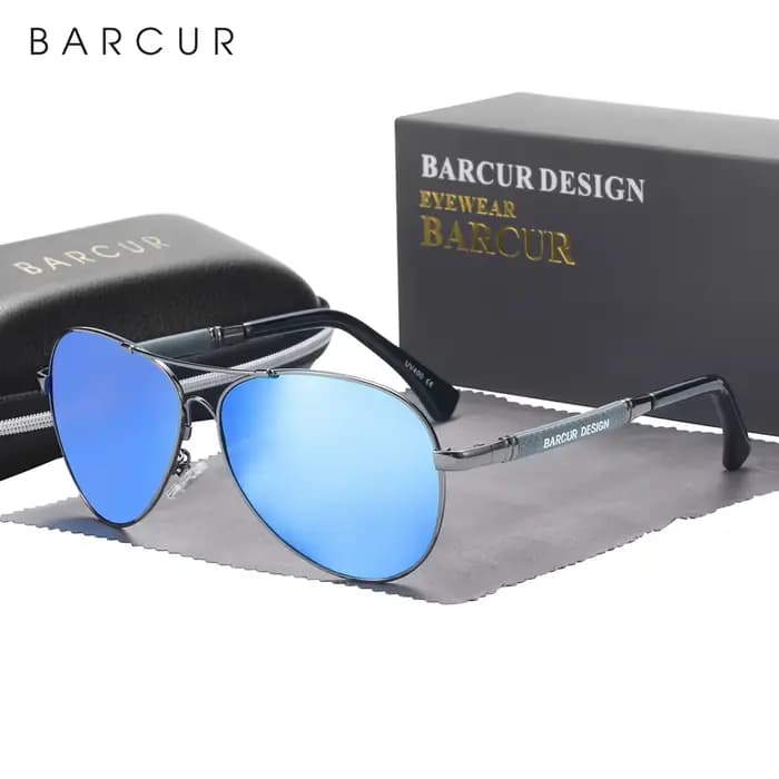 BARCUR-Lunettes de soleil polarisées dégradées pour hommes et femmes, lunettes de soleil pilote, mon