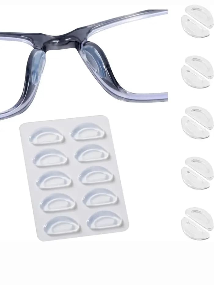 Plaquettes nasales antidérapantes en Silicone, 5 paires/lot, pour lunettes, lunettes et lunettes de 