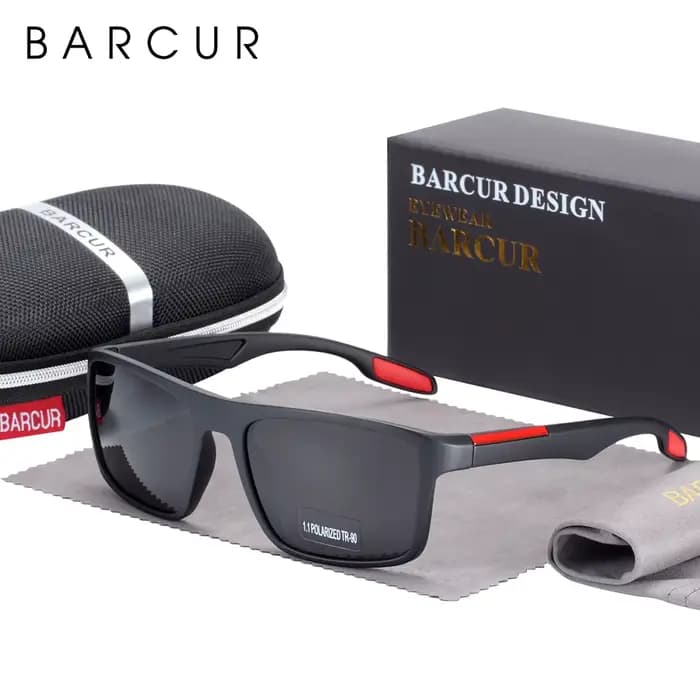 BARCUR marque lunettes de soleil hommes TR90 cadre ultraléger polarisé Vintage lunettes de soleil po