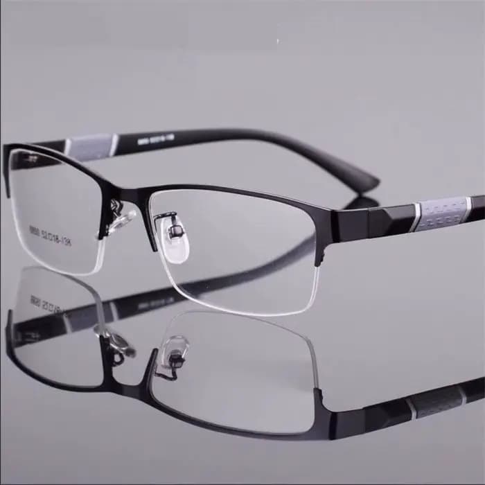 Lunettes de lecture anti-lumière bleue en métal pour hommes, lunettes myopes, lunettes d'affaires, d