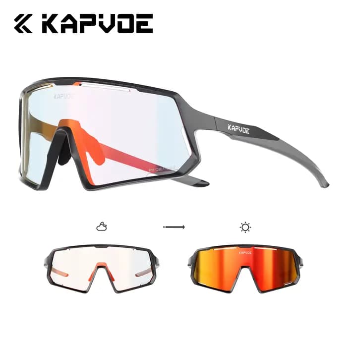 Lunettes de soleil photochromiques KAPVOE HD pour la randonnée, les sports de plein air, la course à