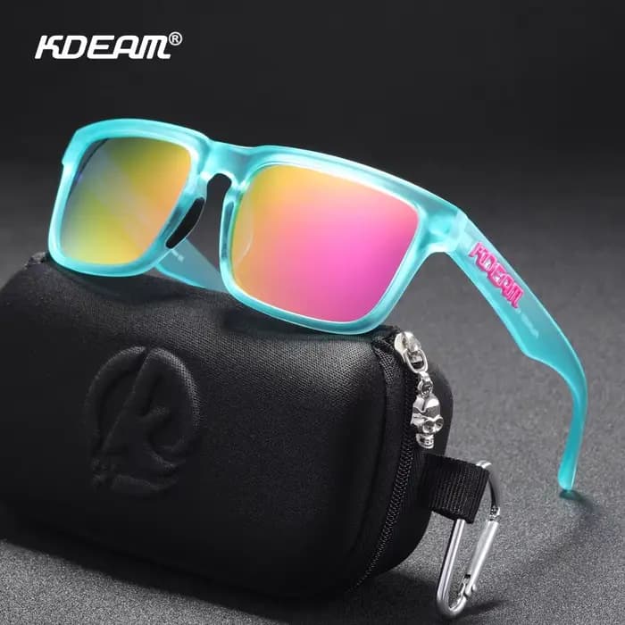 KDEAM hommes lunettes de soleil polarisées carré décontracté extérieur lunettes de soleil femmes uni