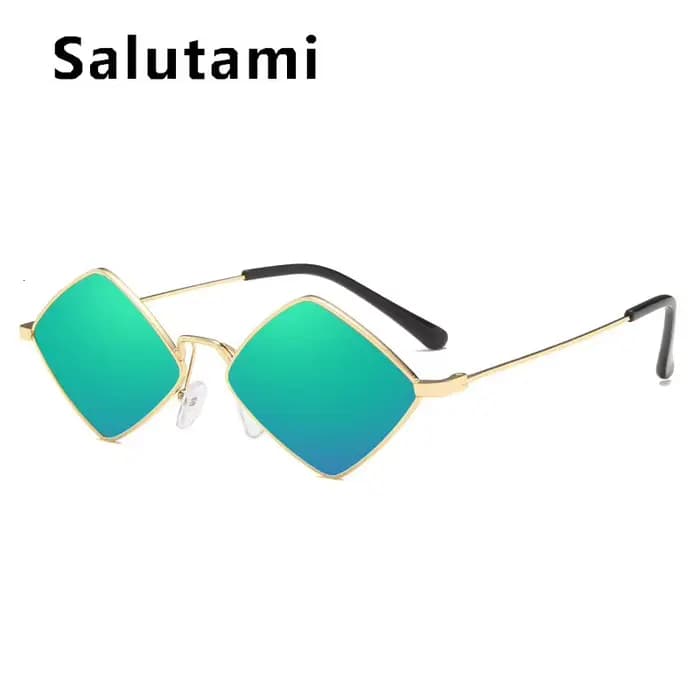 Petites lunettes de soleil en forme de diamant pour homme et femme, ultralégères, dégradé de couleur