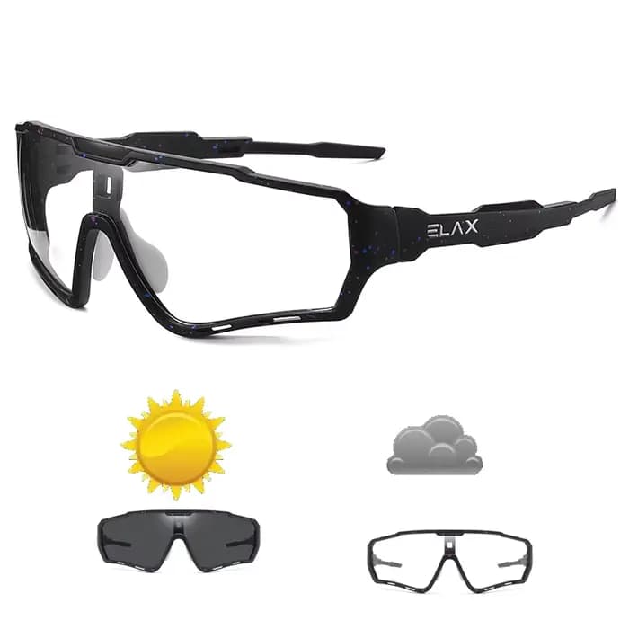 ELhumanity-Lunettes de soleil photochromiques VTT pour hommes et femmes, lunettes de vélo, lunettes 
