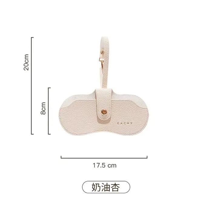 Pochette pour lunettes de soleil en cuir PU, étui de protection pour lunettes avec boucle suspendue,