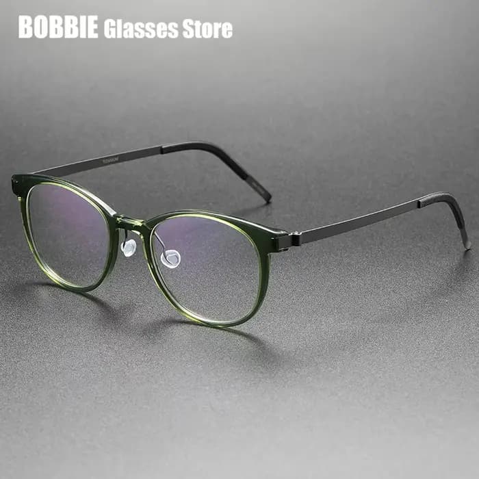 Lunettes en titane monture femmes hommes lunettes rondes marque danoise ultralégères sans vis optiqu