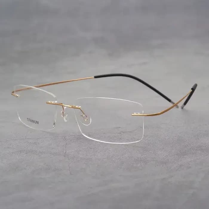 Lunettes de lecture sans cadre en titane pour hommes et femmes, lunettes à bords coupés, lunettes pr