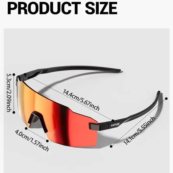 Lunettes de soleil photochromiques Kapvoe pour hommes, légères, pour la course à pied, le cyclisme, 