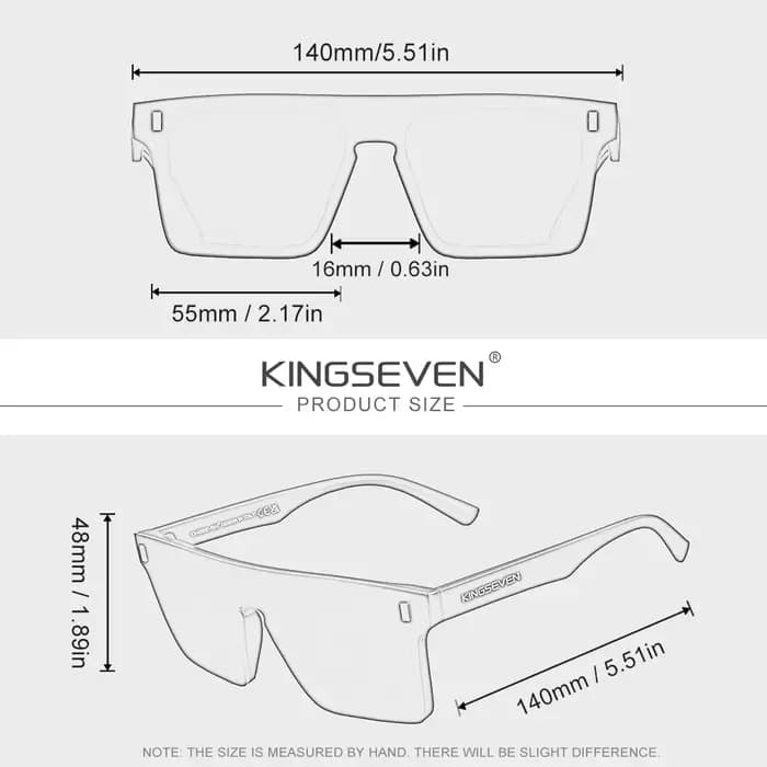 KINGSEVEN – lunettes de soleil polarisées sans monture pour hommes et femmes, à la mode, Anti-UV400,