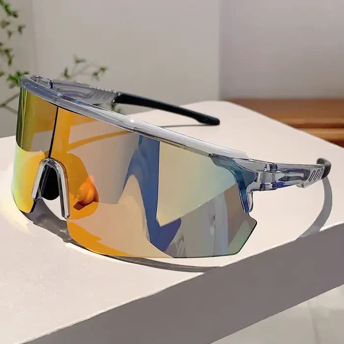 Lunettes de soleil de sport semi-sans bords, nouvelles lunettes de protection rondes enveloppées sur
