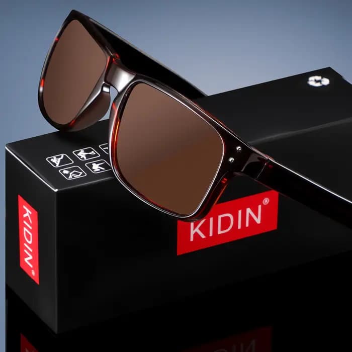 Nouvelles lunettes de soleil polarisées de luxe de haute qualité KIDIN 2026, carrées, pour sports de