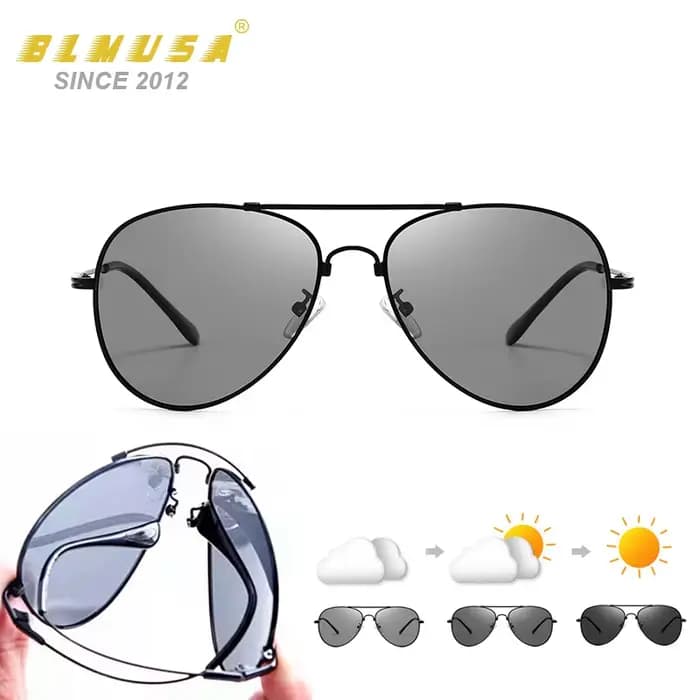 CLLOIO nouveau titane polarisé pilote lunettes de soleil hommes en plein air voiture conduite photoc