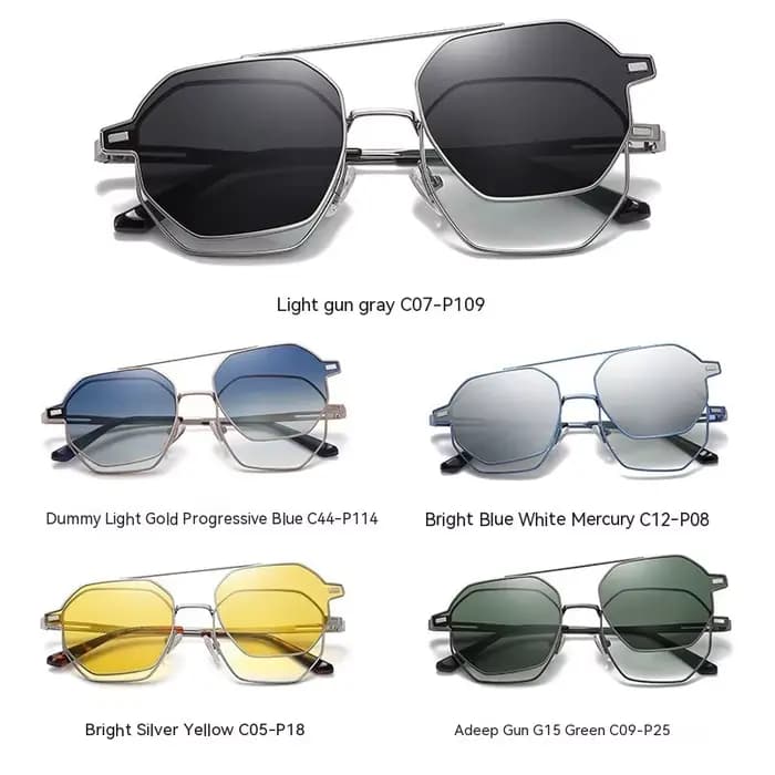 COIan-Lunettes de soleil polarisées à clip magnétique pour hommes et femmes, lunettes anti-lumière b