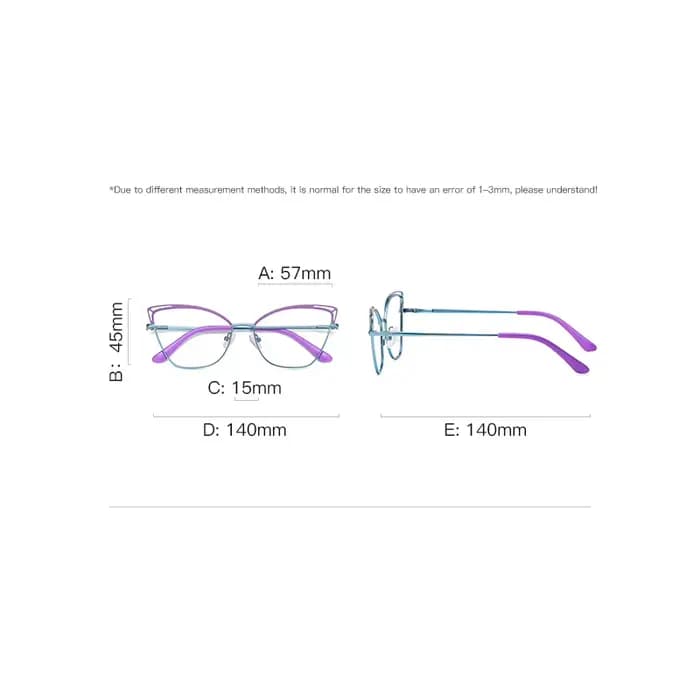 Gmei Design lumière bleue bloquant les femmes oeil de chat lunettes en métal cadre femme Anti Protec
