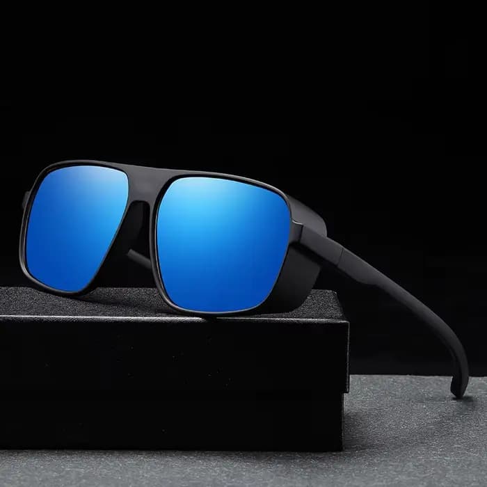Lunettes de soleil carrées tendance pour hommes, Punk, à la mode, grande monture, pour l'extérieur, 