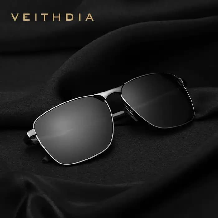 VEITHDIA Vintage hommes lunettes de soleil mode unisexe lunettes de soleil polarisées UV400 miroir m
