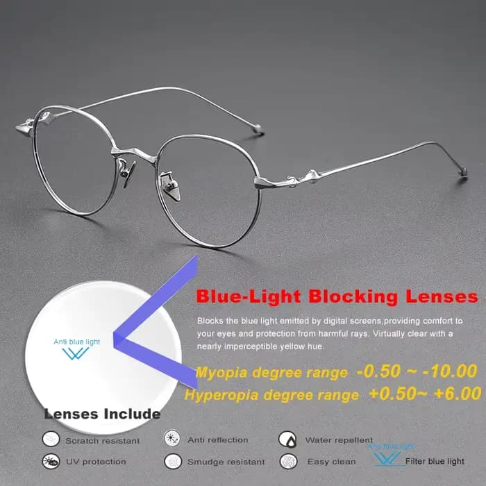 Lunettes de annulé inage en titane pour femmes et hommes, lunettes myopes et hypermétropie, lunettes