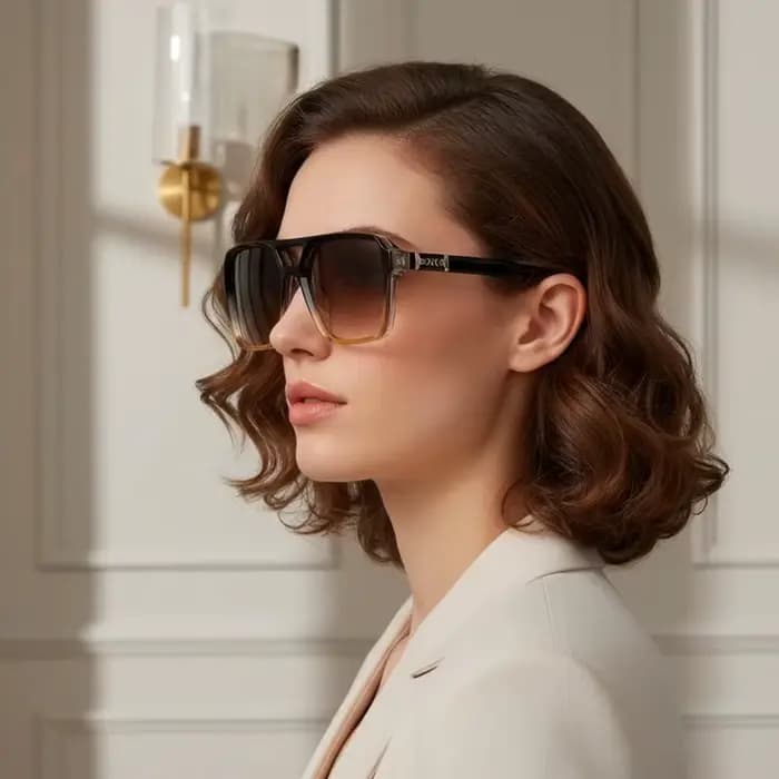 CATERSIDE mode Punk lunettes de soleil hommes cadre carré plat haut Double pont haute qualité lunett