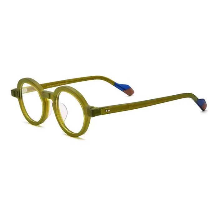 Montures de lunettes optiques rondes en acétate pour femmes et hommes, matériau conviviale ré de hau
