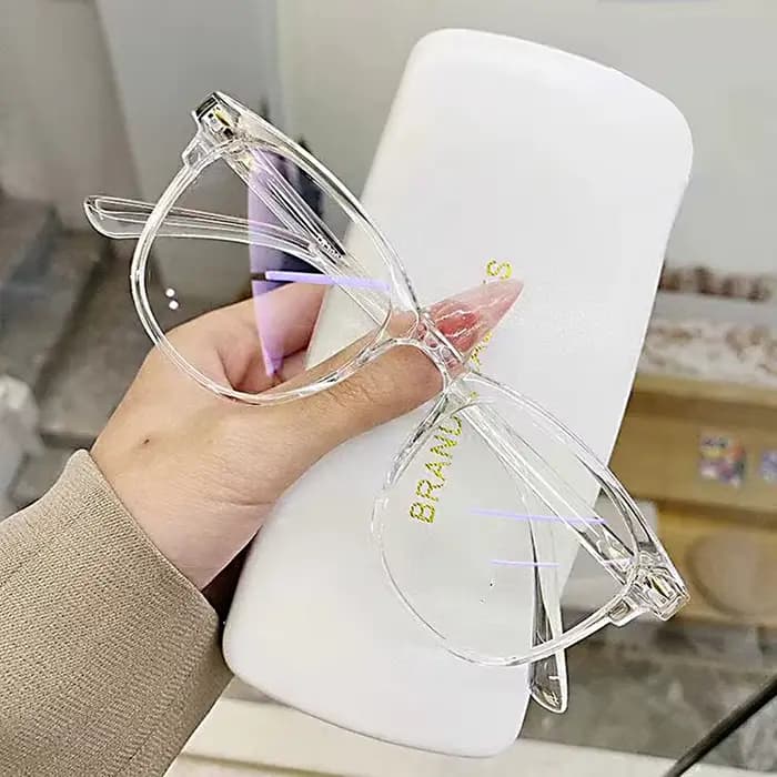 Monture de lunettes d'ordinateur transparente pour hommes et femmes, lunettes anti-lumière bleue, lu