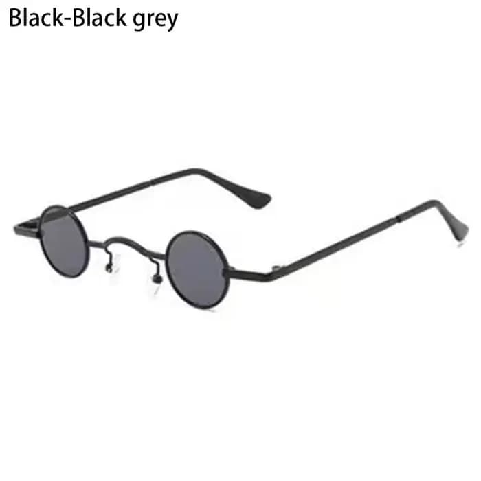 Petites lunettes de soleil rondes pour femmes et hommes, monture en métal ultra mini, anti-coulée, h