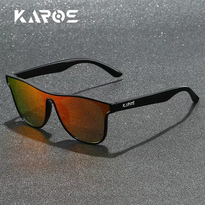 KAROS lunettes de soleil polarisées pour hommes femmes carré surdimensionné Anti-éblouissement condu