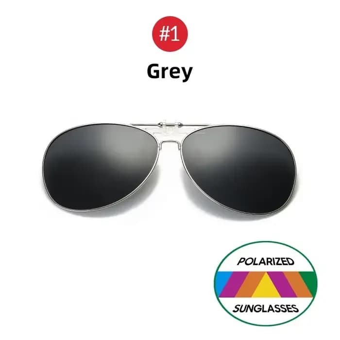 Lunettes de soleil de pêche surdimensionnées à clipser, polarisées, en alliage, style aviation, pour