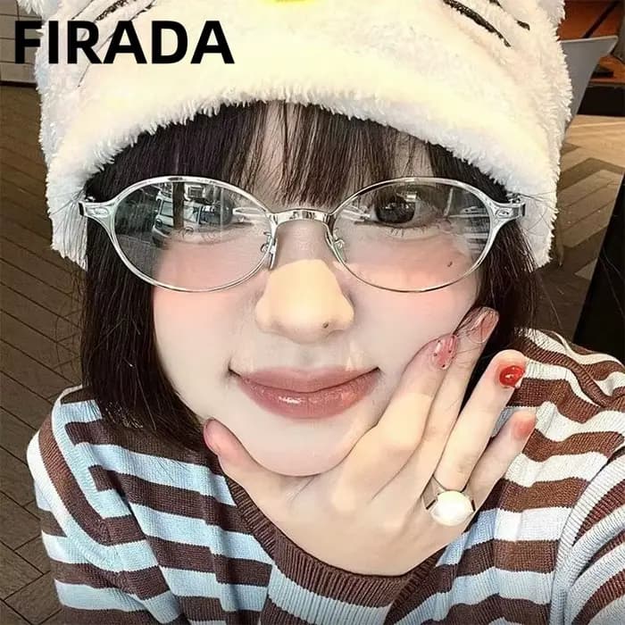 FIRADA lunettes confortables à la mode rétro Sexy lunettes en métal ovale optique Prescription lunet