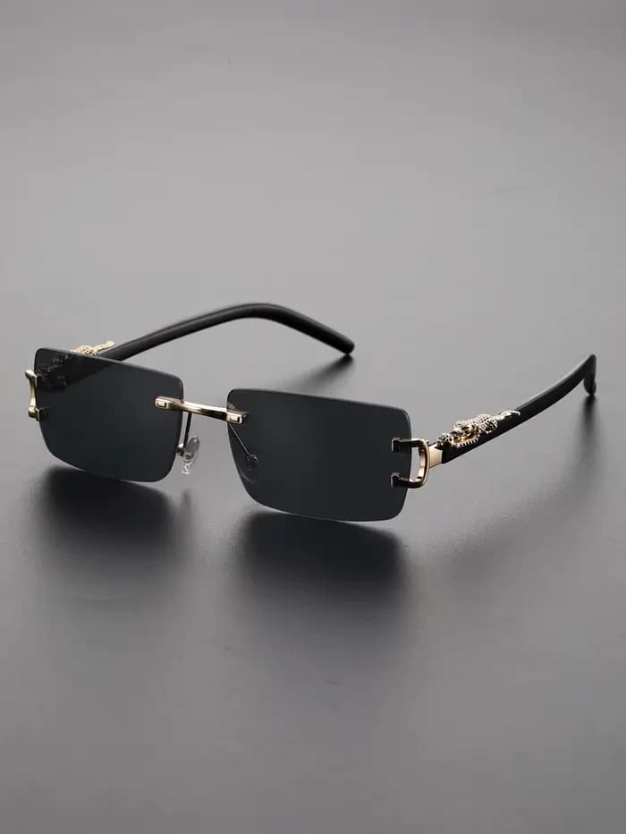 Lunettes de soleil rectangulaires sans cadre, personnalisées, tendance, pour la vie quotidienne, pou