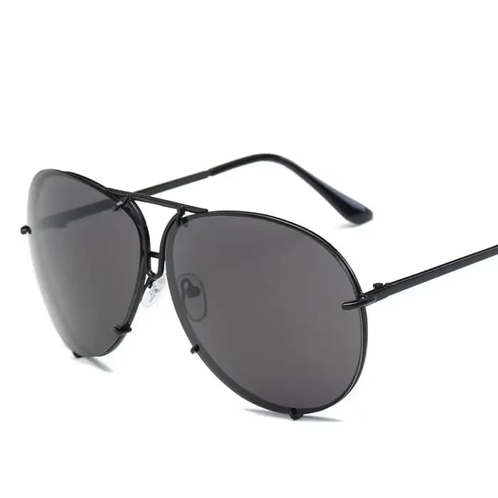 Nouveau pilote lunettes de soleil femmes surdimensionné luxe clair bleu lunettes de soleil pour femm