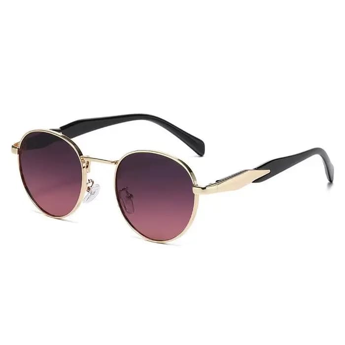 Lunettes de soleil rondes Vintage en métal pour femmes, nouvelle mode rétro, marque de styliste Ins,