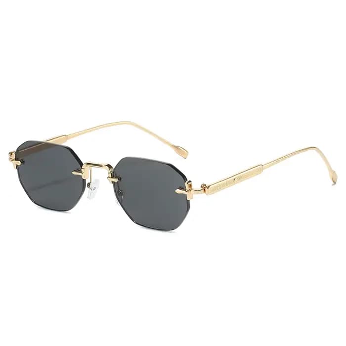 DDDLONG rétro mode sans monture Punk Y2k lunettes de soleil femmes hommes lunettes de soleil Vintage