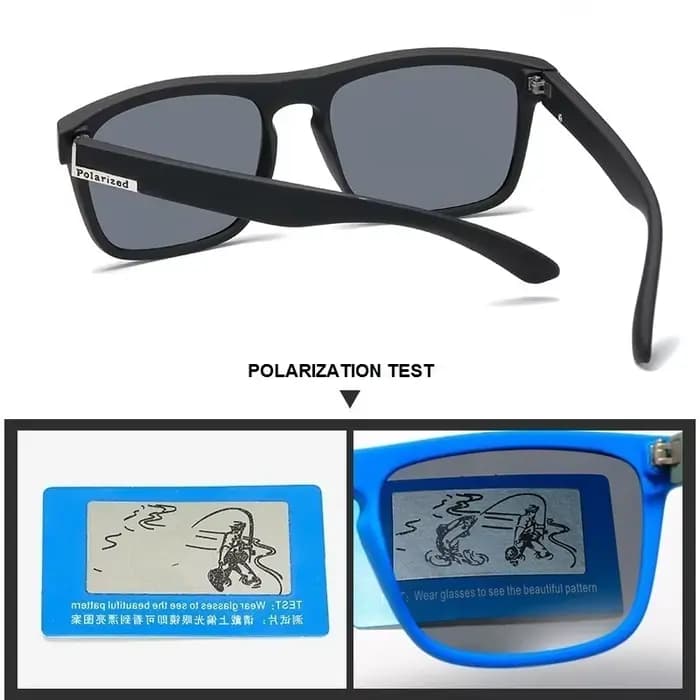Lunettes de soleil polarisées Vintage carrées pour hommes et femmes, rétro, pour la conduite, la pêc