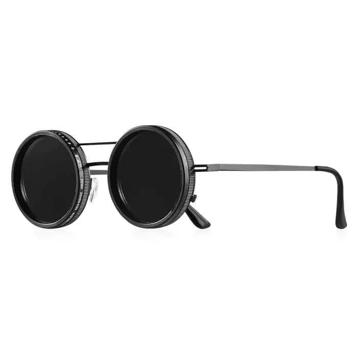 CRIXALIS 2 pièces lunettes de soleil polarisées rondes ND9 à gradation réglable hommes femmes Punk h