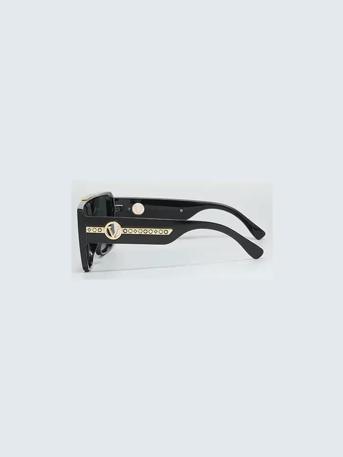 Nouveau cadre carré noir rétro classique pour hommes, décoration à motif de temple exquis, à la mode