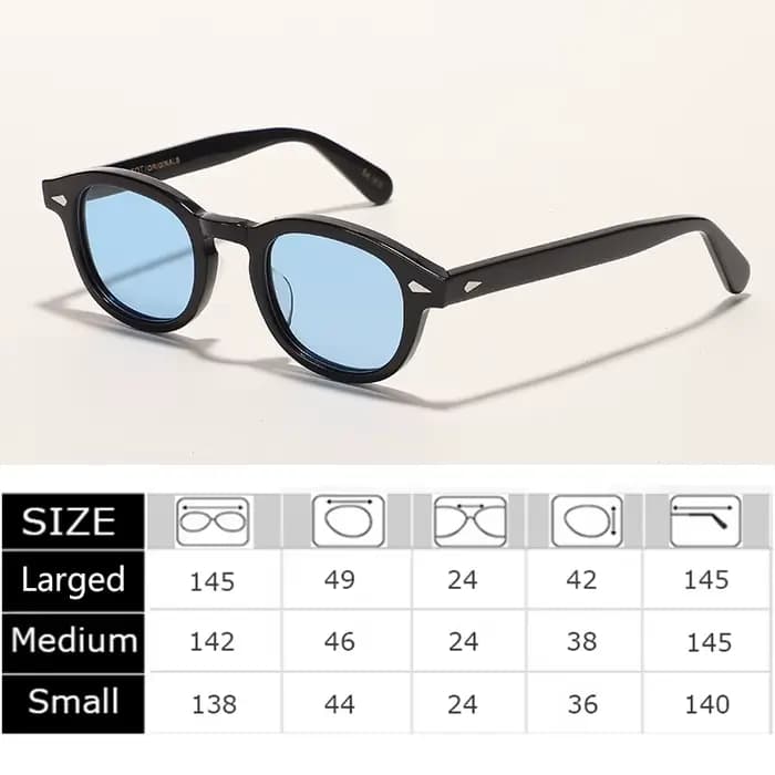 Lemtosh lunettes de soleil homme Johnny Depp lunettes de soleil polarisées lentille bleue femme marq