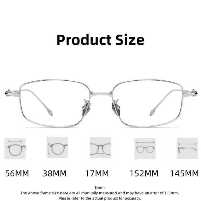 FIRADA nouvelle mode lunettes confortables rétro carré titane lunettes optique Prescription lunettes