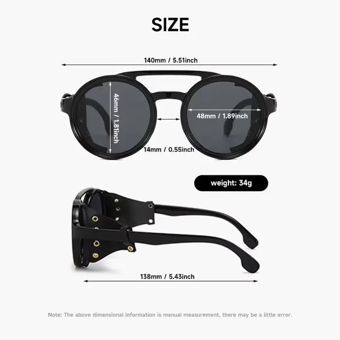 Lunettes de soleil rétro Steampunk pour hommes et femmes, UV400 rondes Punk, Vintage, nuances en cui