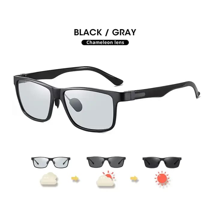 LIOUMO Top qualité photochromique lunettes de soleil polarisées pour hommes femmes cadre en Fiber de