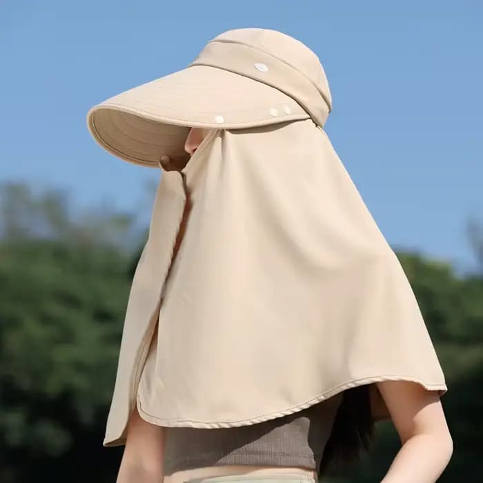 Visière extérieure en soie glacée résistante aux UV, avec bord en Nylon UPF 50, chapeau vide décontr
