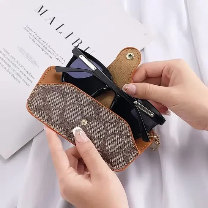 NOUVEAU Étui à lunettes portable avec porte-clés - Sac de rangement protecteur pour lunettes de myop