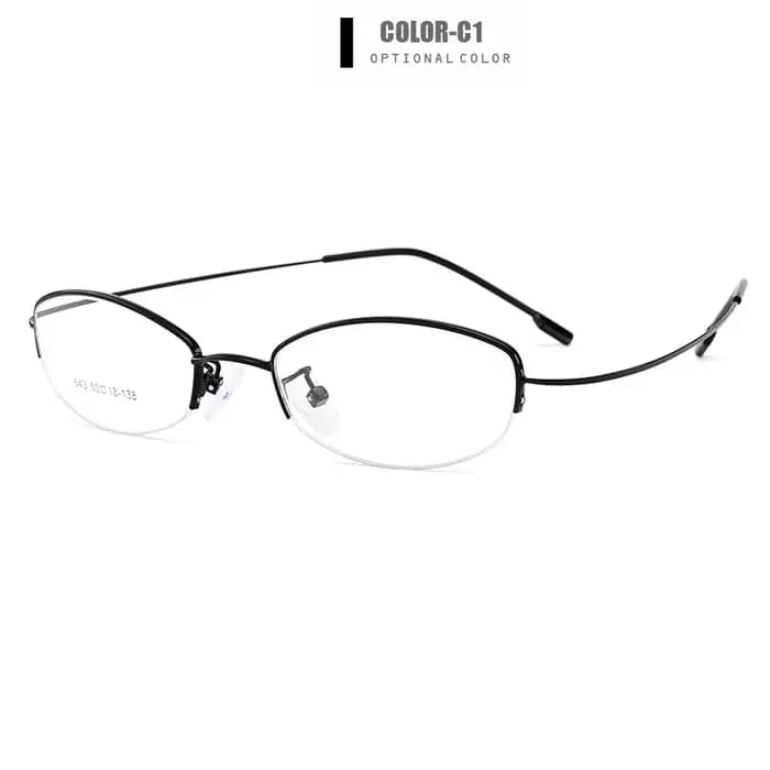 Gmei – lunettes de lecture en alliage de titane pour femmes, ultra-légères, semi-bords, à mémoire de