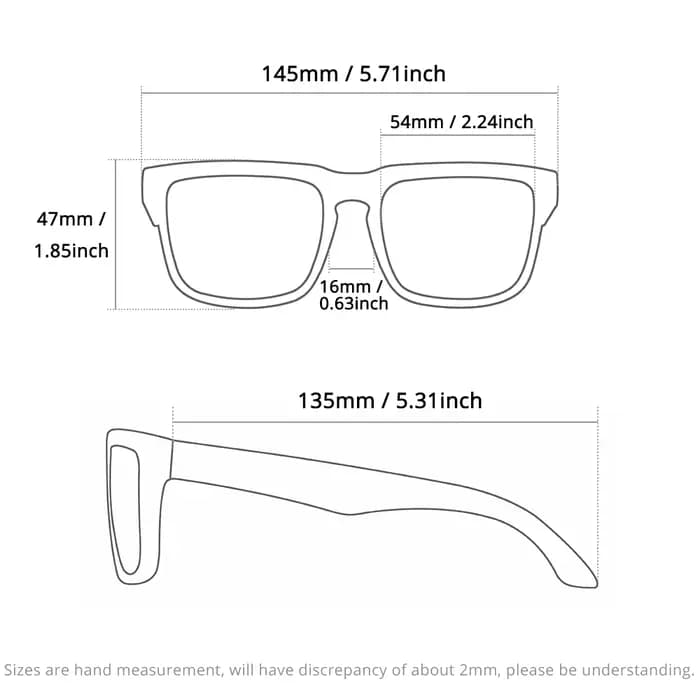 KDEAM-Lunettes de soleil carrées polarisées classiques pour hommes, pêche, taille unisexe avec embal