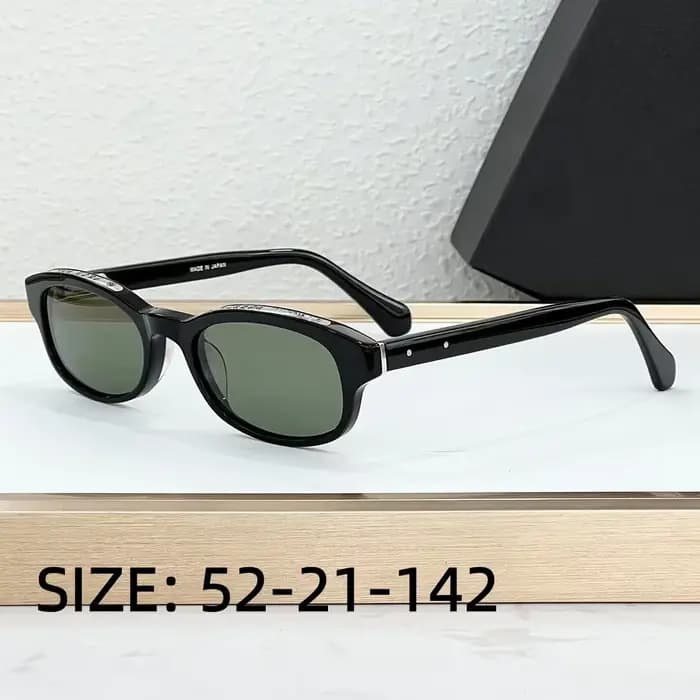Nouvelles Lunettes de Soleil Ovales Artisanales Japonaises 2026 de Haute Qualité avec Protection UV4