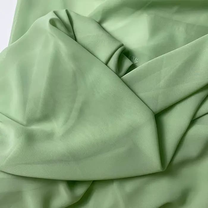 Tissu en mousseline de soie vert olive avocat, drapé en georgette pour robe, jupe, chemise, décorati