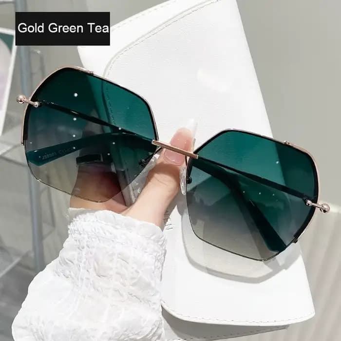 2025 Mode Femmes Marque De Luxe Designer Lunettes De Soleil Lentille En Nylon Vintage Lunettes De So