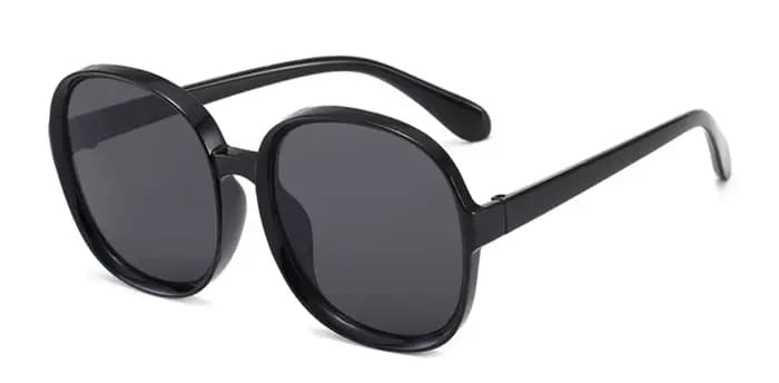 Lunettes de soleil classiques Vintage en plastique pour femmes, monture ronde surdimensionnée, marqu