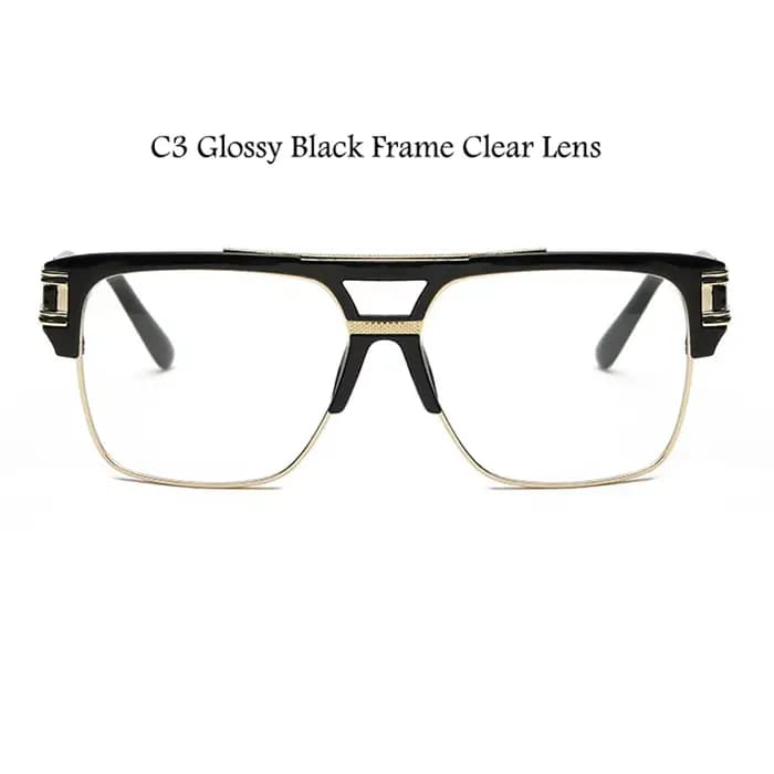 Marque de luxe lunettes carrées cadre nouvelles femmes hommes mode surdimensionné clair lentille Ant
